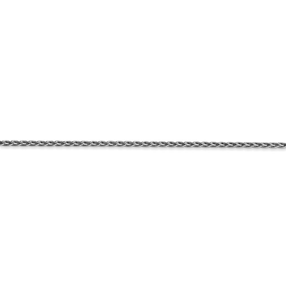 The Black Bow 1.5mm 14k White Gold Solid Parisian Wheat Chain Anklet for Elegant Everyday Wear and Special Occasions