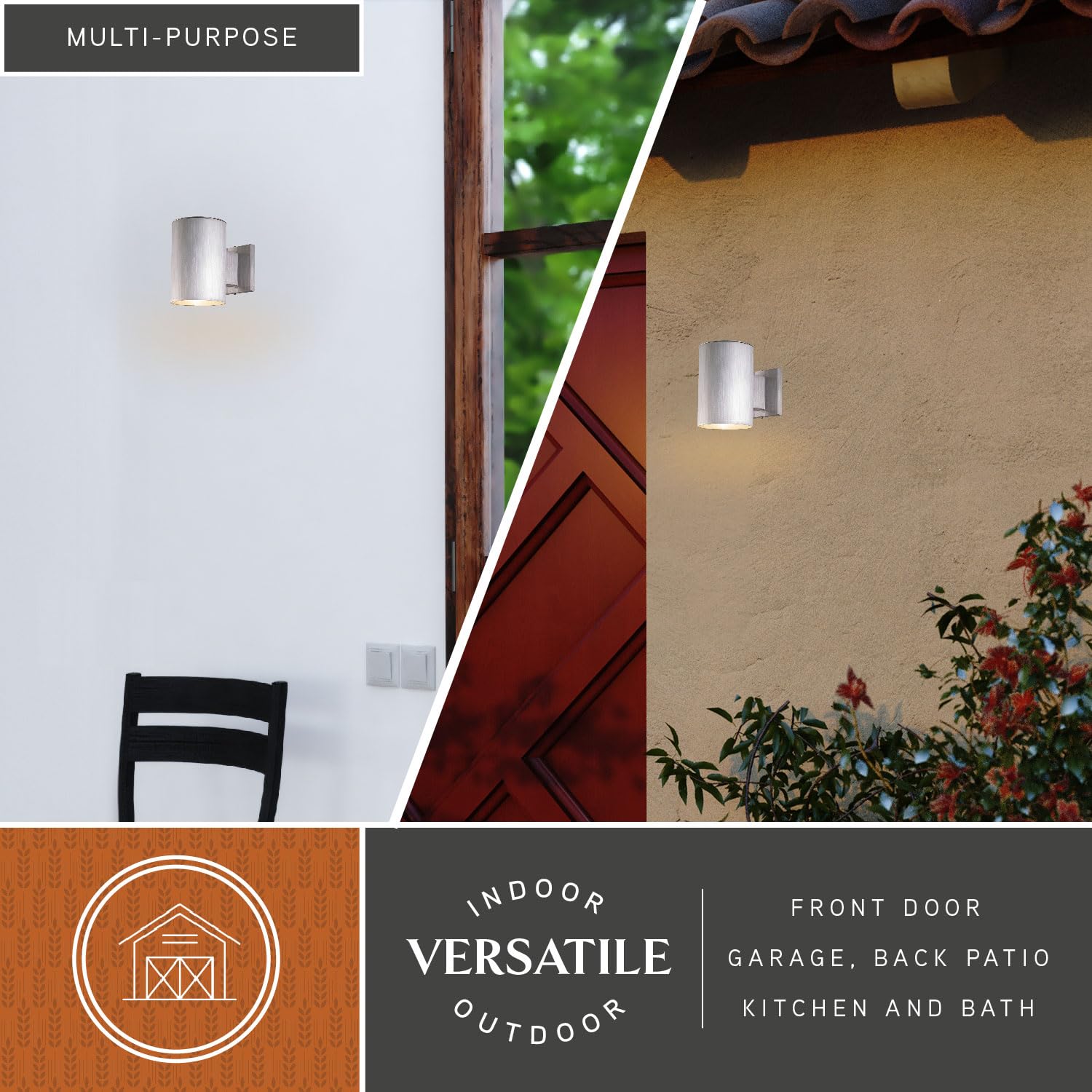 VAXCEL Chiasso Modern Outdoor Porch Light - 5