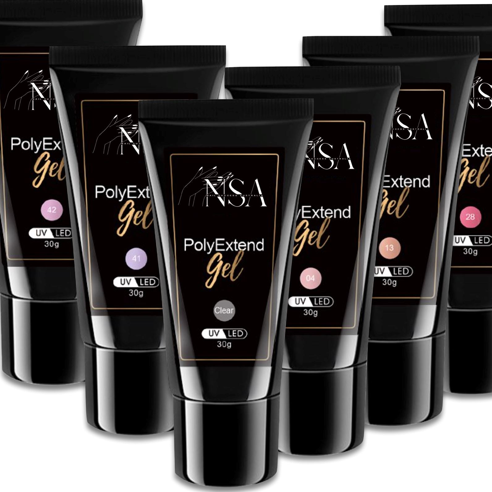 PolyGel PolyExtend Gel in a Tube - Professional Nail Extension Kit for Salon & DIY Manicures at Home