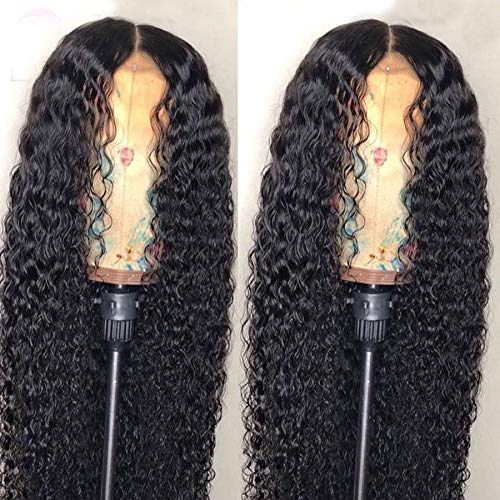 28IN Black Curly Synthetic Wig for Women - Natural Looking Heat Resistant Hairpiece for Cosplay, Halloween & Daily Wear