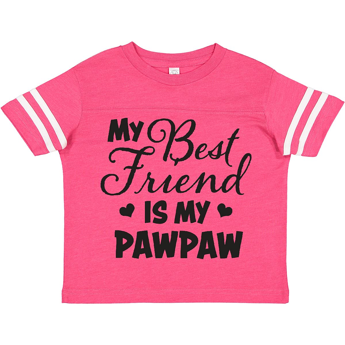 My Best Friend is My Pawpaw with Hearts Toddler T-Shirt - Perfect for Family Gatherings and Playdates