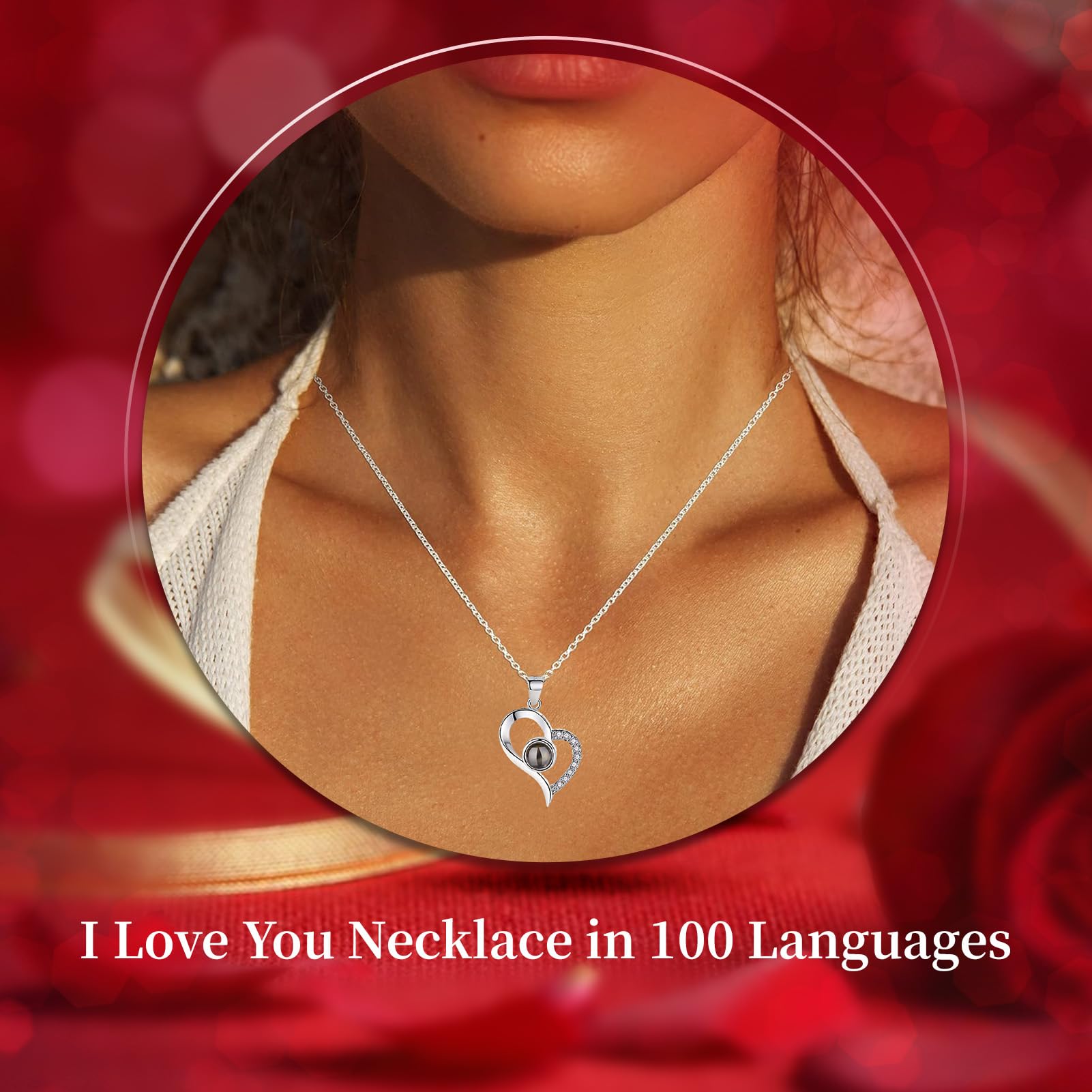 Preserved Purple Real Rose with 'I Love You' Necklace - Eternal Flower Gift for Mom, Grandma, Wife, Girlfriend | Romantic Anniversary, Birthday, Christmas Present for Her | Perfect for Valentine's Day, Weddings & Special Occasions