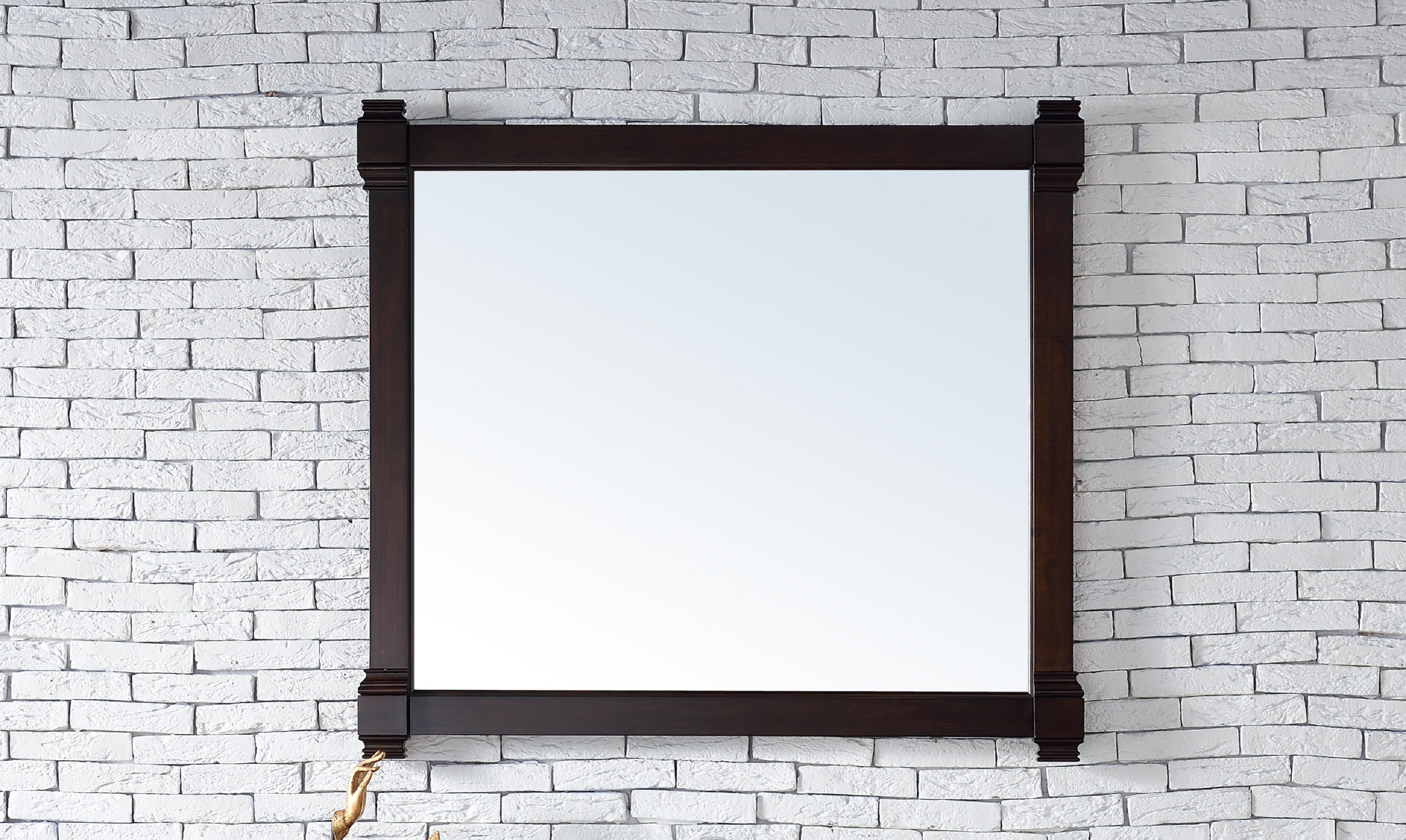 Brittany 43-Inch Wall Mirror in Burnished Mahogany Finish - Elegant Home Decor for Living Room, Bedroom & Entryway