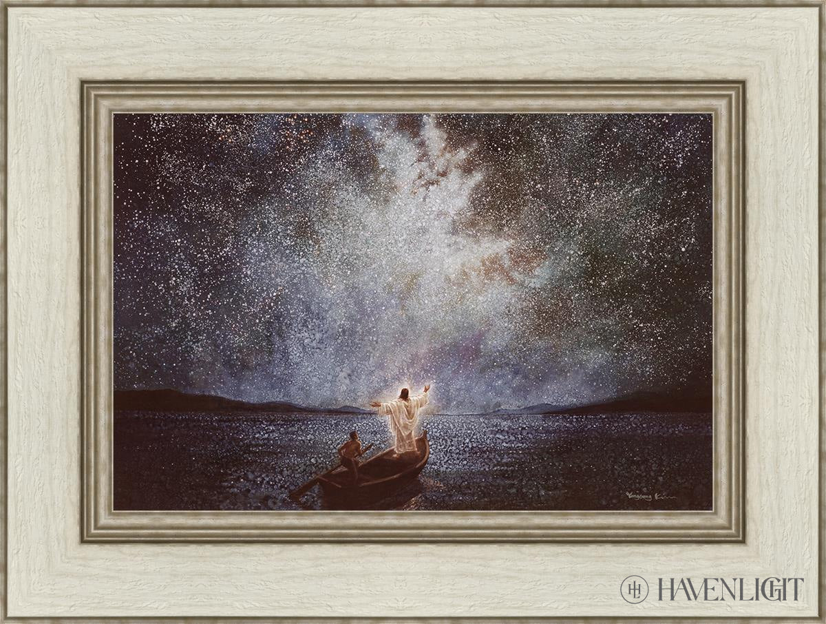 Calm And Stars By Yongsung Kim - Beautiful Celestial Wall Art for Home & Office Decor - Perfect for Bedroom, Living Room, Meditation Space