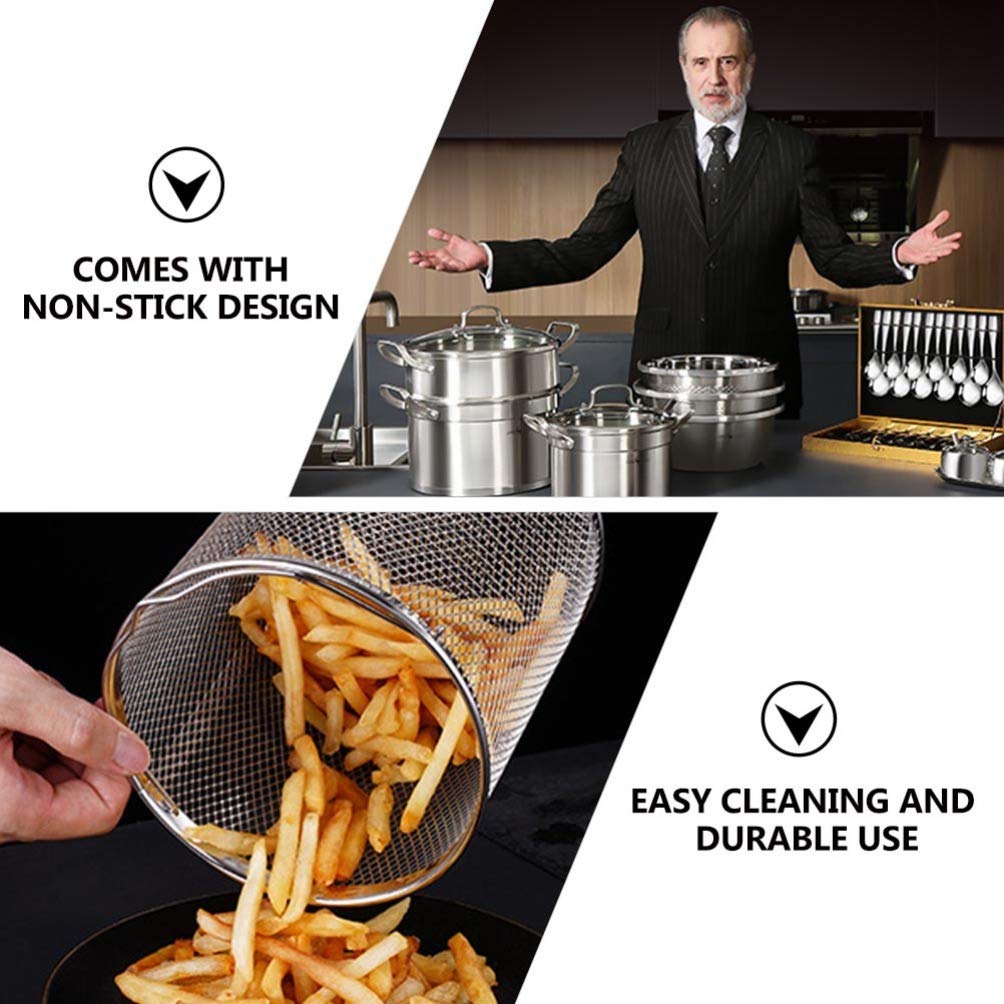 Premium Cabilock Stainless Steel Deep Fryer Pot Set - Japanese Style Tempura Fry Pan for Home Kitchen, Portable & Durable Frying Tool - Perfect for Cooking Tempura, Chicken Wings, and More