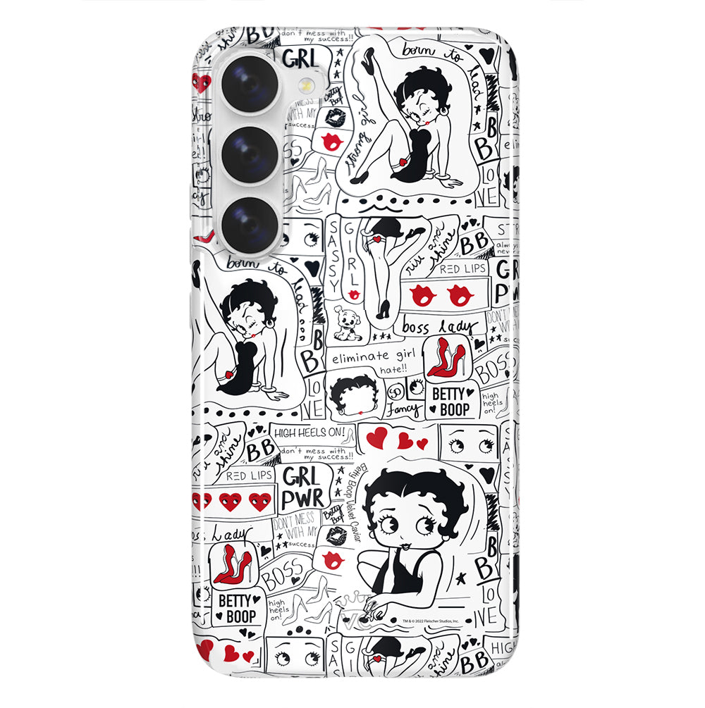 Betty Boop Girl Power Samsung Phone Case - Trendy Protective Cover for Samsung Galaxy S21/S20/Note 20 - Perfect Gift for Women & Girls - Office, School, Travel Accessory
