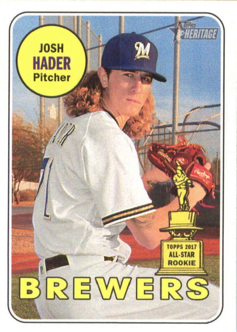 2018 Topps Heritage #150 Josh Hader Milwaukee Brewers Baseball Card - MLB Collectible for Fans & Sports Memorabilia Enthusiasts - Perfect for Display, Trading, and Gifting