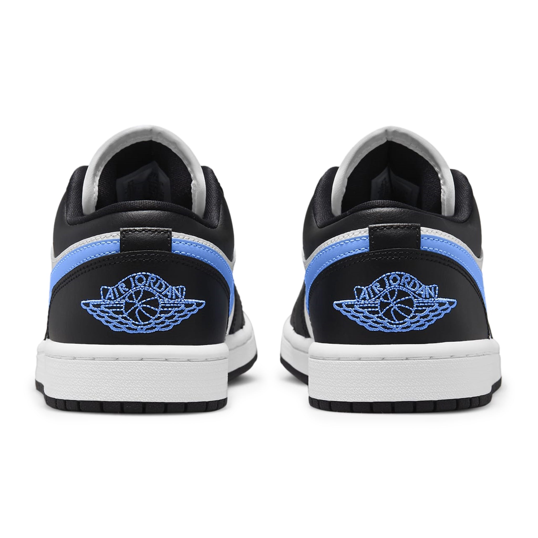Air Jordan 1 Low Sneakers - Black, University Blue & White Women's Basketball Shoes for Casual Wear & Street Fashion