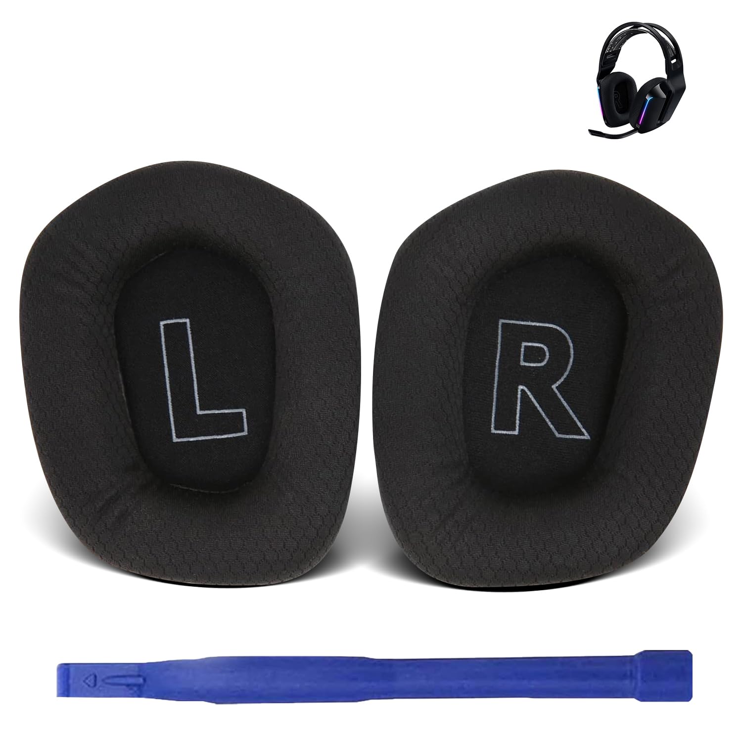 Replacement Earpads for Logitech G733 G535 G335 Gaming Headset - Premium Mesh Fabric Ear Cushions with High Density Memory Foam (Black) - Comfortable Upgrade for Long Gaming Sessions & Music Listening