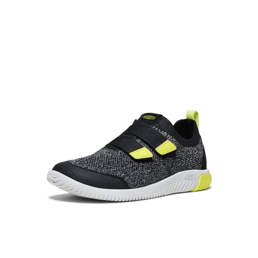 KNX Knit Double Strap Sneakers for Big Kids - Black/Evening Primrose Color | Comfortable School Shoes & Casual Playtime Footwear