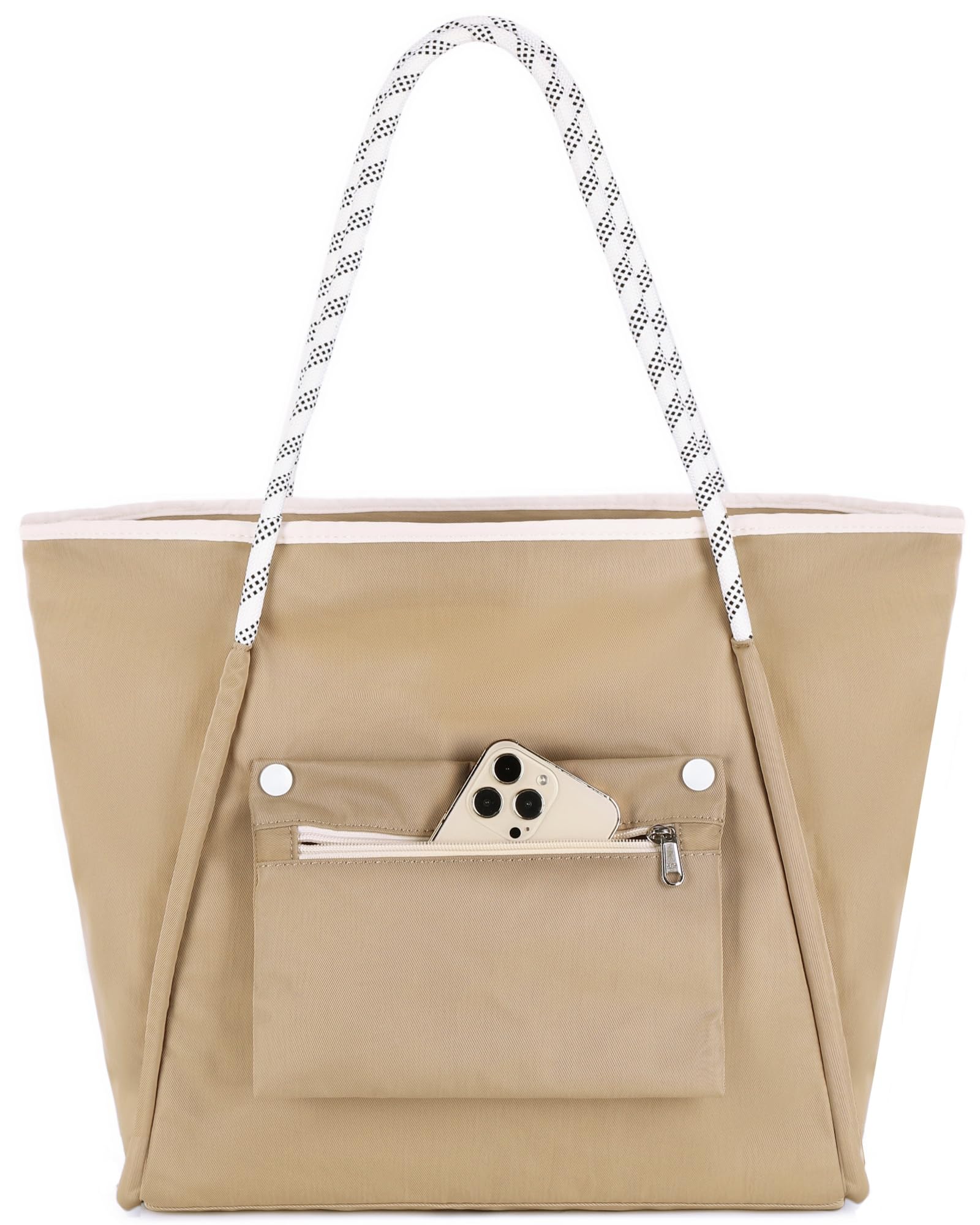 BTOOP Waterproof & Sandproof Beach Tote Bag for Women - Large Zippered Pool Bag for Vacation, Travel & Holiday - Perfect for Beach Trips, Swimming & Summer Outings