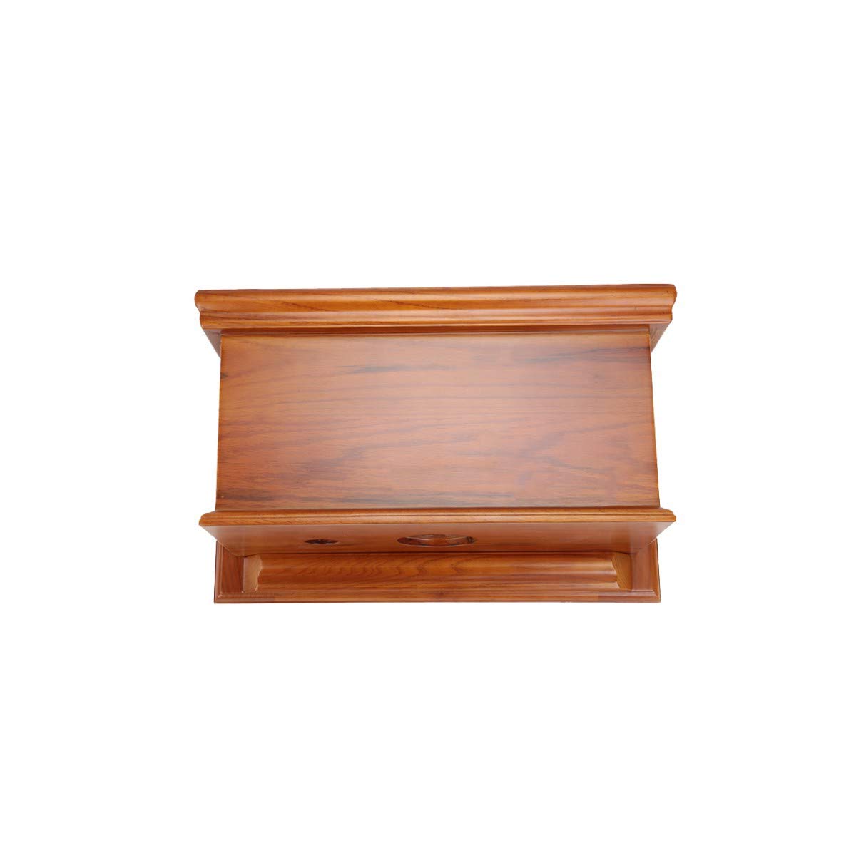 Renovators Supply Light Mahogany Wooden Flat Front Panel High Tank Toilet Replacement Part - Perfect for Vintage Bathroom Renovations and Antique Toilet Repairs