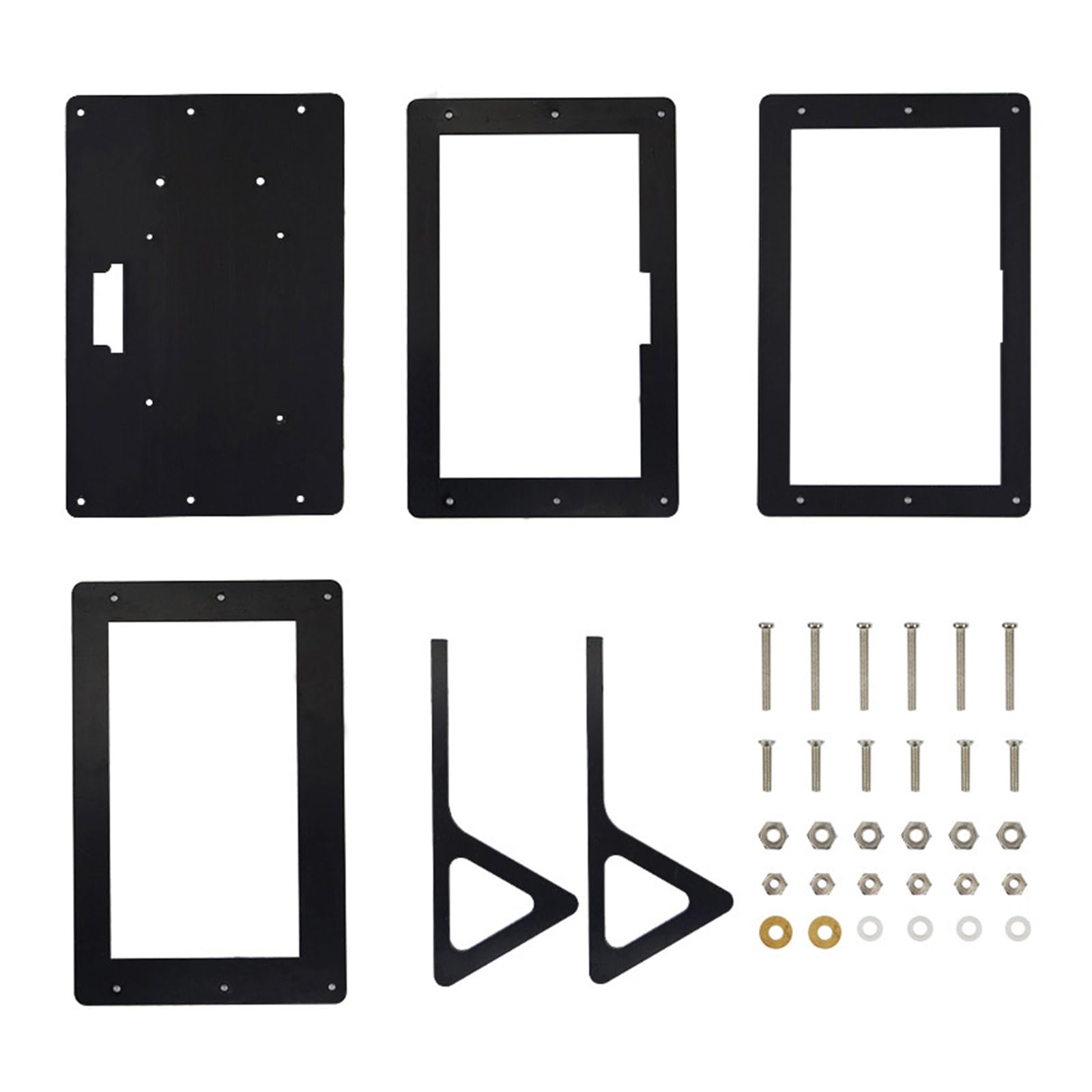 7-Inch Touch Screen Monitor Case - Black Acrylic Shell for 1920x1080 LCD Display | Durable Housing for PC, Raspberry Pi & DIY Projects | Perfect for Digital Signage, Kiosks & Embedded Systems