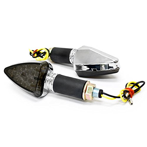 Krator Mini Custom LED Turn Signal Indicator Lights - Compatible with Suzuki Bandit, B-King, Gladius, Katana GS - Enhance Visibility & Safety for Night Riding and Urban Commuting