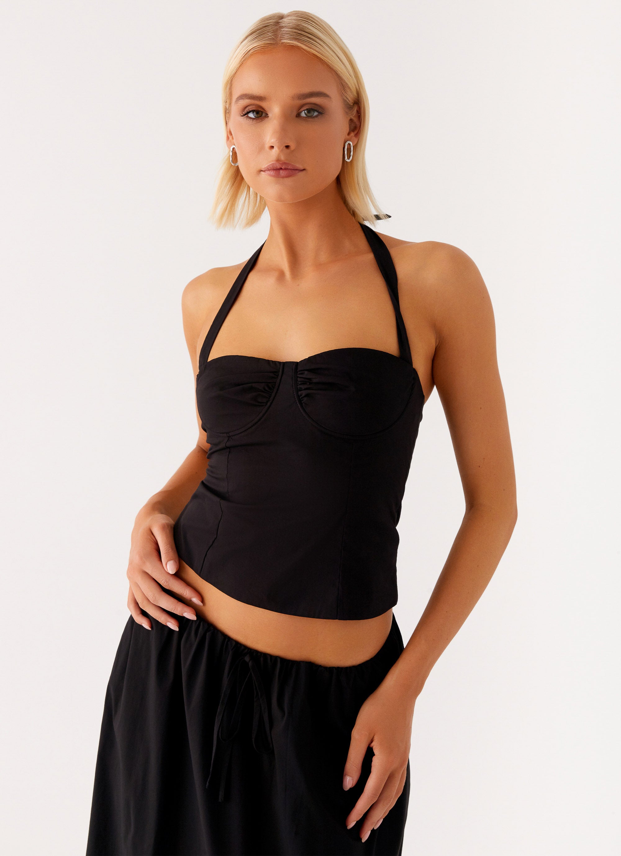Cheryl Bustier Halter Top for Women - Sexy Black Lace Corset Top | Perfect for Date Night, Club Wear & Boudoir Photography