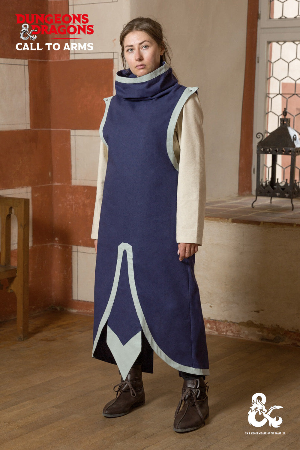 Dungeons & Dragons Cleric Tabard - Blue & Ice Blue Costume for Cosplay, LARP & Fantasy Roleplaying Games | Perfect for D&D, Halloween & Renaissance Faires