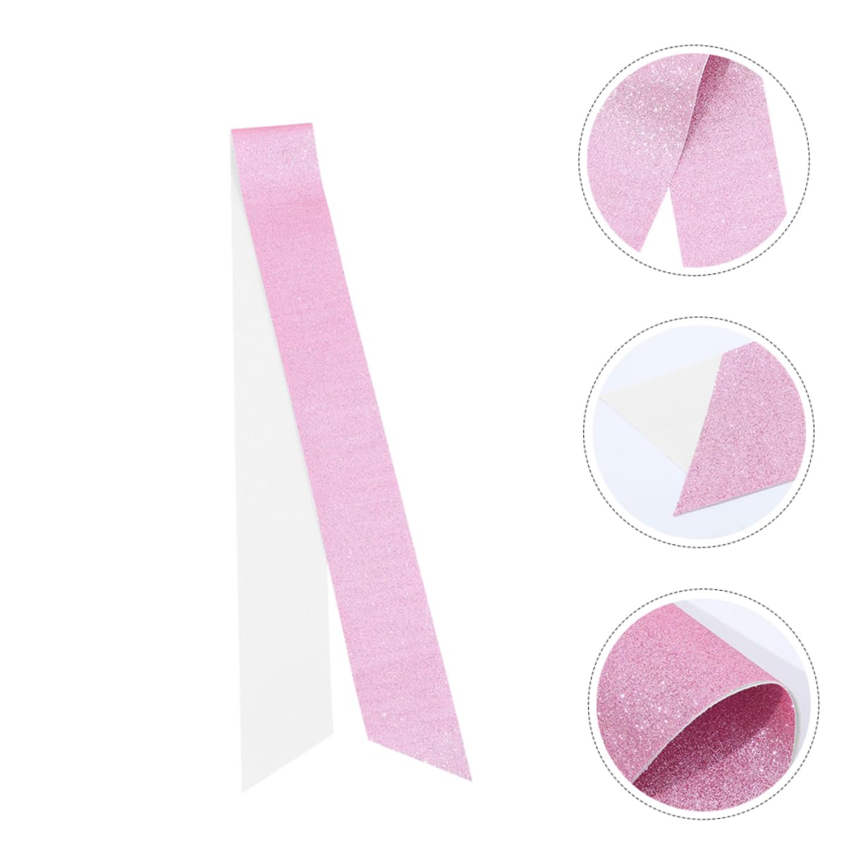 DIYEAH 3-Piece Glitter Tinsel Sash Set - Plain Sparkling Sashes for Wedding, Bridal Shower & Bachelor Party Decorations - Perfect for Birthday Celebrations, Gender Reveals & Festive Events