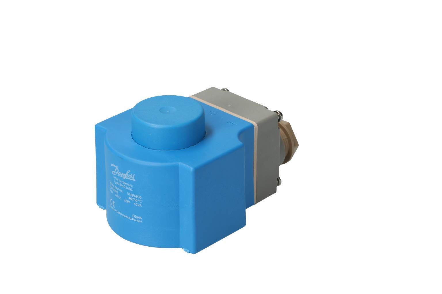Danfoss 24V 22W Solenoid Coil 018F6906 - Perfect for HVAC, Refrigeration, and Industrial Automation Systems