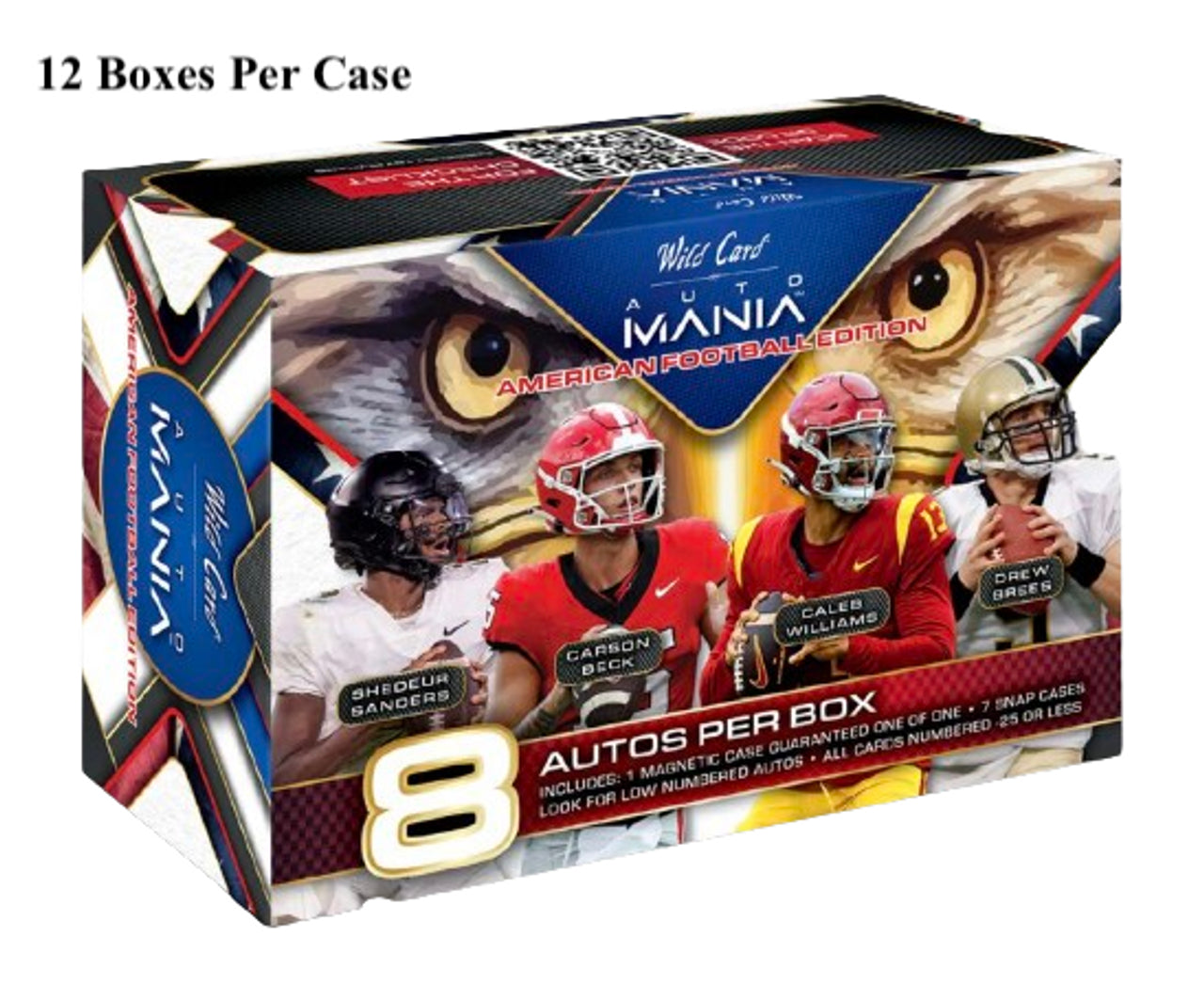 2024 Wild Card Auto Mania American Football Trading Cards - 12 Box Case - Collectible Sports Memorabilia for Fans & Investors - Perfect for Gifts, Trading, and Display