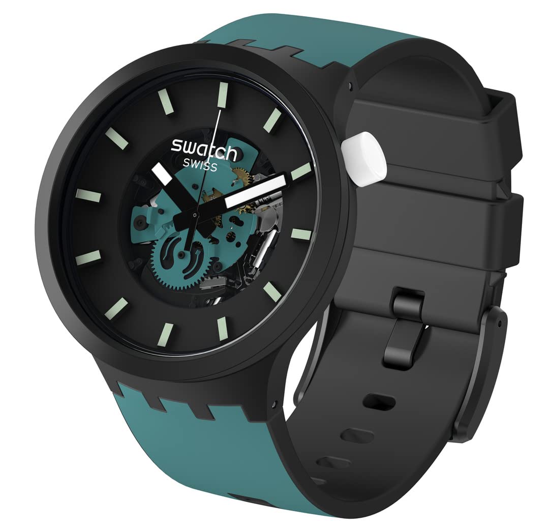 Swatch NIGHT TRIP Unisex Watch - Water Resistant Chronograph with Date Display (Model SB03B107) - Perfect for Casual Wear, Travel & Everyday Use