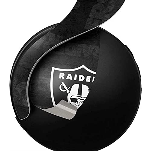 Officially Licensed NFL Las Vegas Raiders Black & White Gaming Skin Decal for PS5 Pulse 3D Wireless Headset - Custom Protective Cover for Gaming, Streaming & Collectors