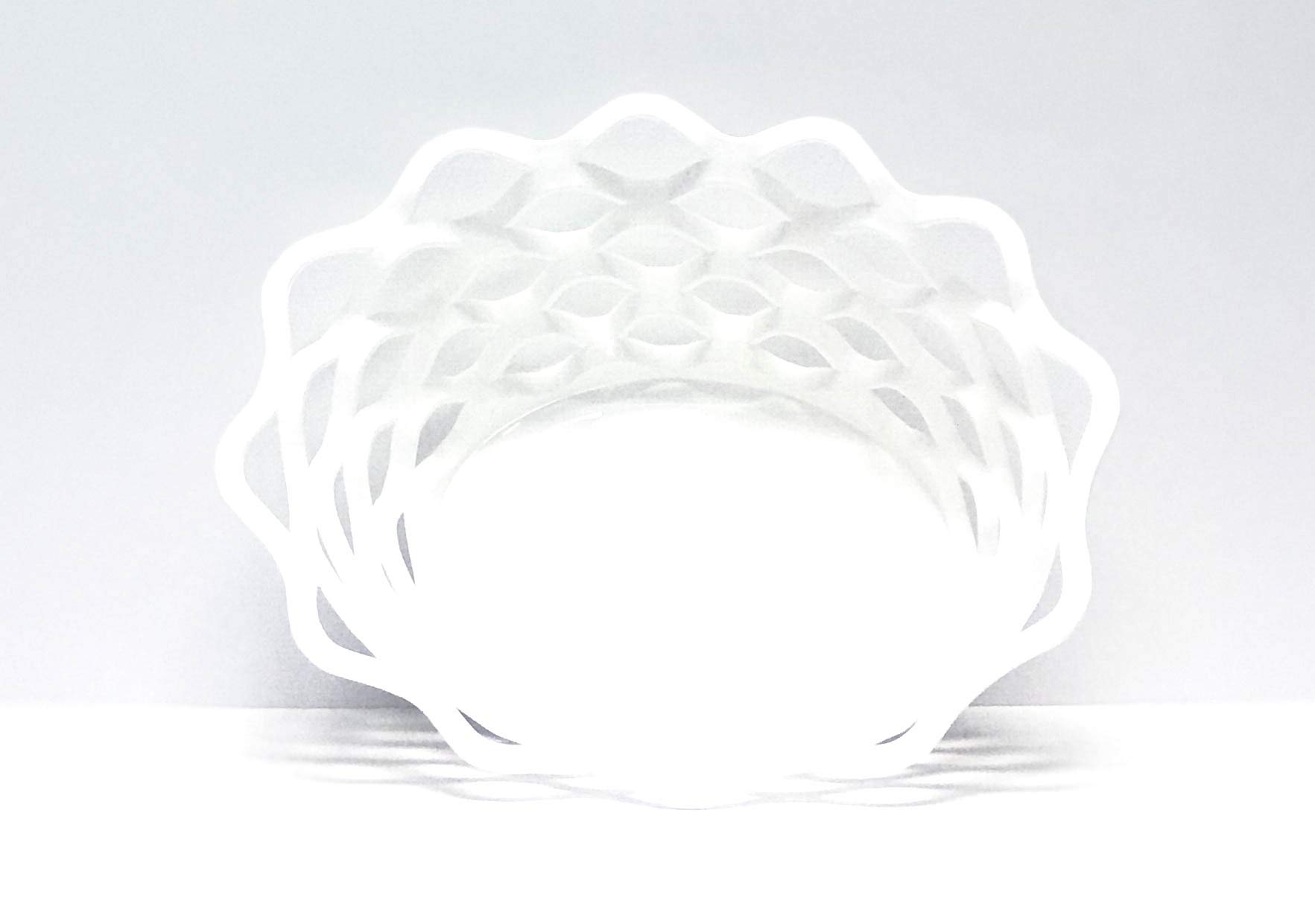 Mintra White Plastic Serving Basket for Bread, Fruits, and Food Storage - Kitchen Countertop & Dining Table Organizer - Ideal for Picnics, Parties, and Home Decor