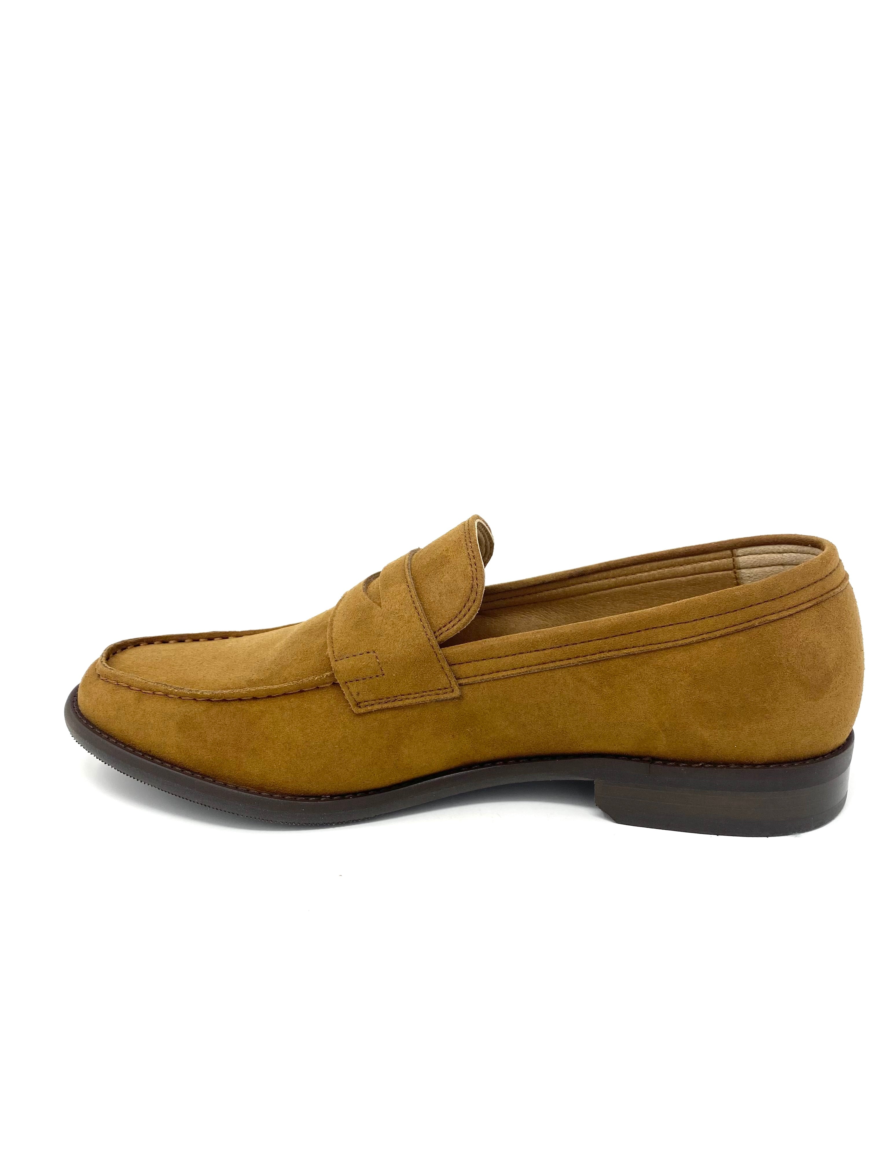 Novacas Tan Suede Anthony Loafers for Men - Comfortable & Stylish Slip-On Shoes for Office, Casual Wear & Travel