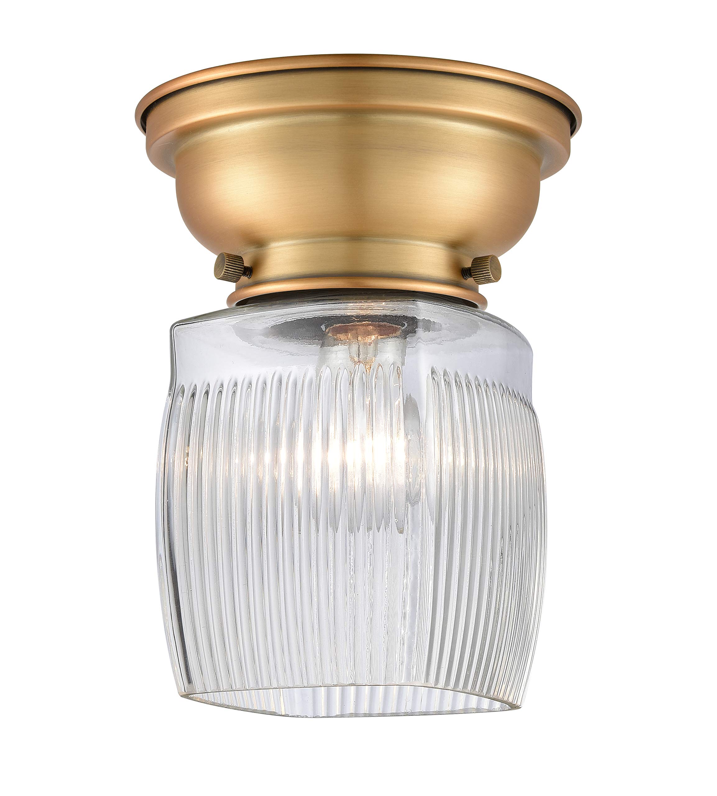 623-1F-BB-G302 LED Bare Bulb 1 Light Cord Set in Brushed Brass - Vintage Edison Style Pendant Light for Bedroom, Living Room & Cafe Decor