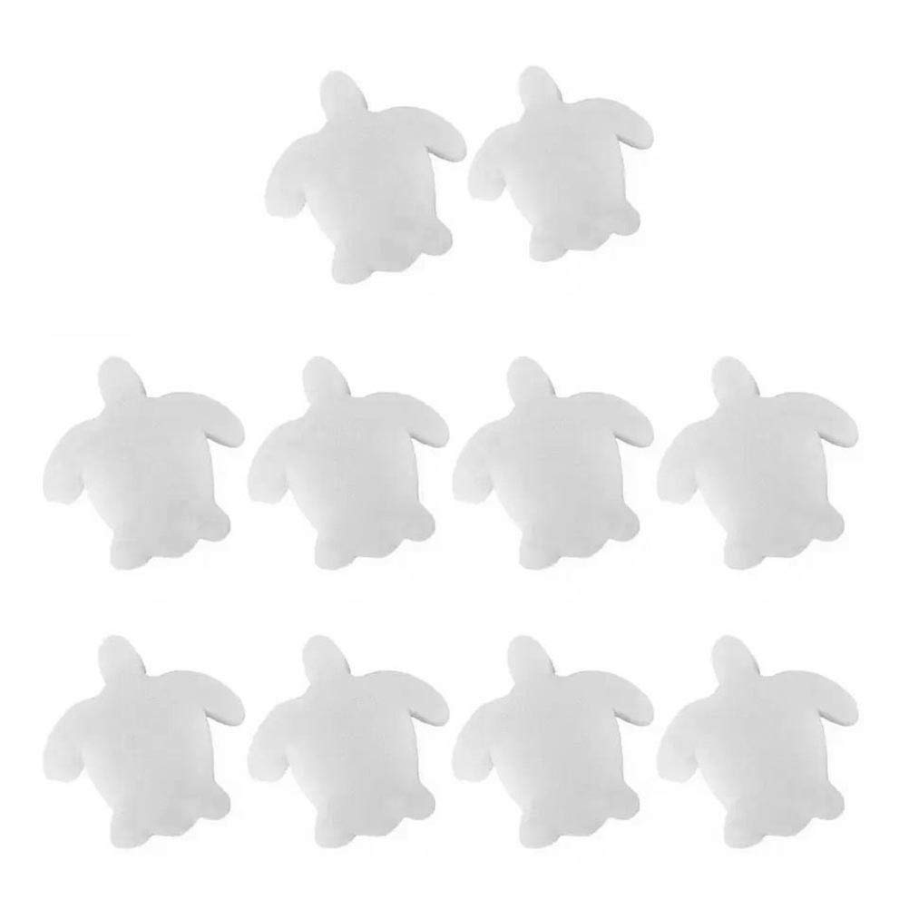 DOITOOL 16-Pack High Efficiency Pool Filter Sponges - Oil Absorbing Cotton Sponges with Turtle Shape Design (White) - Perfect for Pool, Spa, Hot Tub Maintenance and Water Filtration Systems