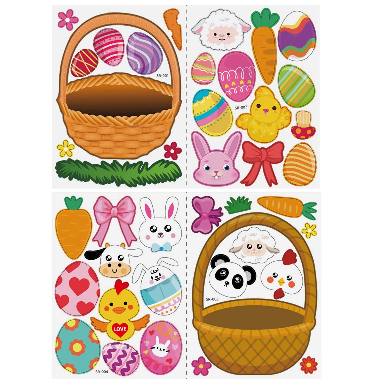 Easter Stickers for Kids - DIY Puzzle Decorations, Cute Sticker Sheets for Home Crafts & Girls Earrings - Perfect for Easter Party Favors, Scrapbooking & Classroom Activities