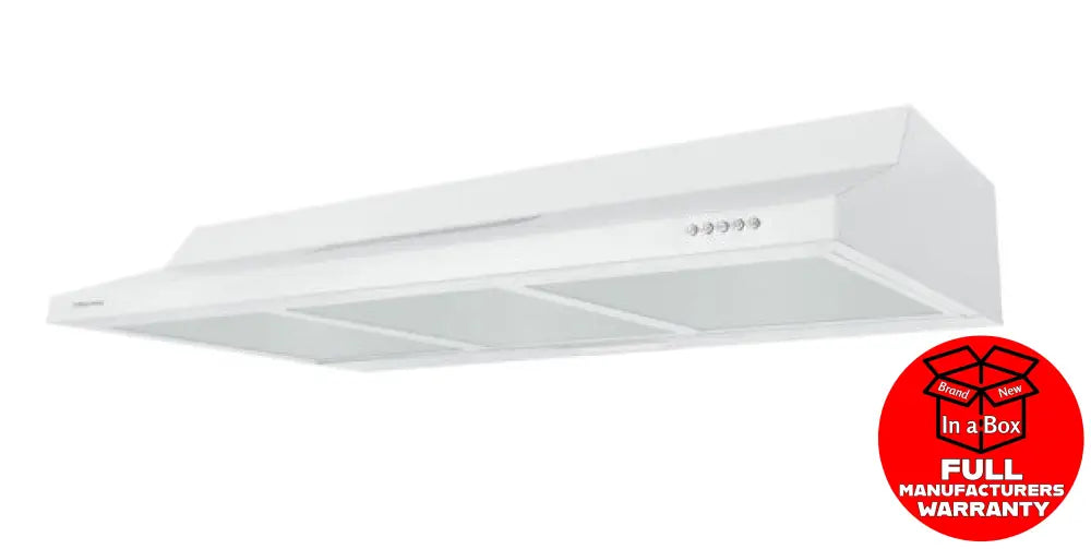 Robinhood RCA3AL9WH 90cm Compact White Range Hood - Powerful Kitchen Ventilation for Smoke & Odor Removal - Perfect for Apartments, Small Kitchens & Modern Homes