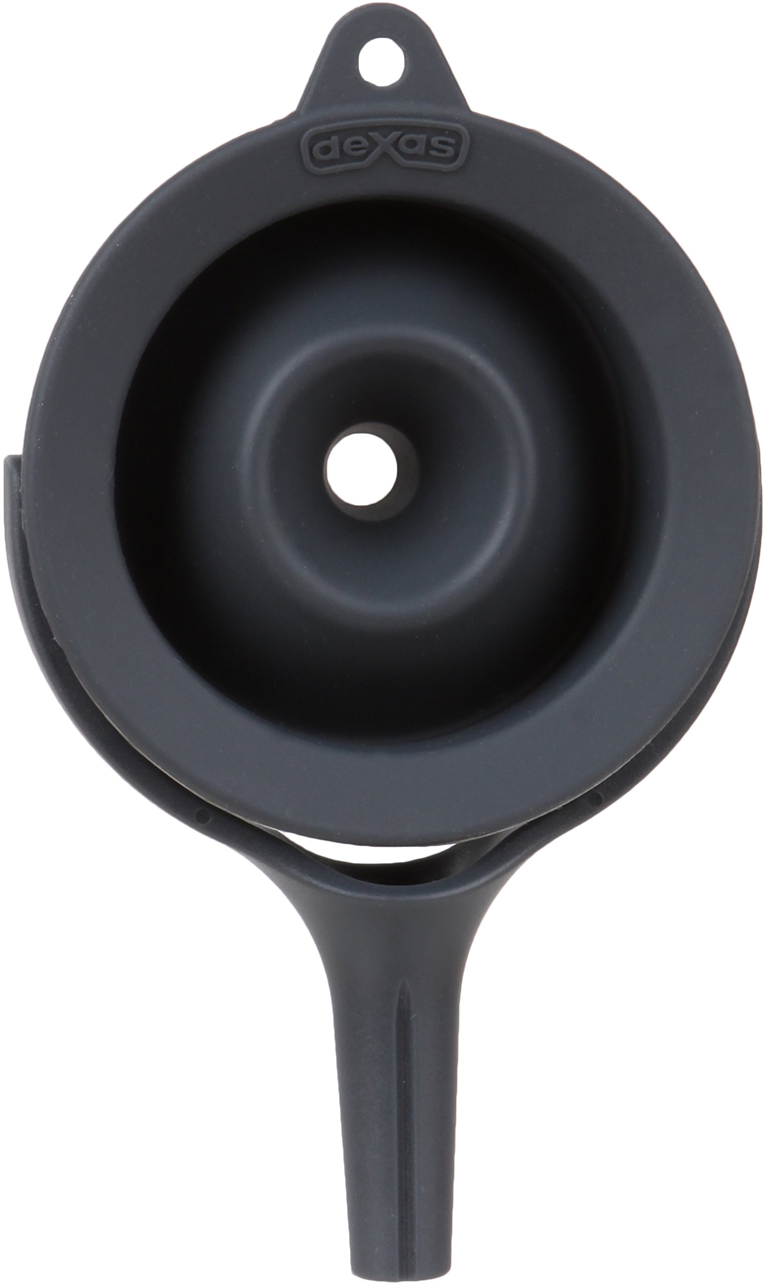 Dexas POP Small Collapsible Silicone Funnel - 2.5 Inch Kitchen Funnel for Cooking, Baking, Oil & Liquids - Space Saving Gray Folding Funnel for Home, Camping & Travel