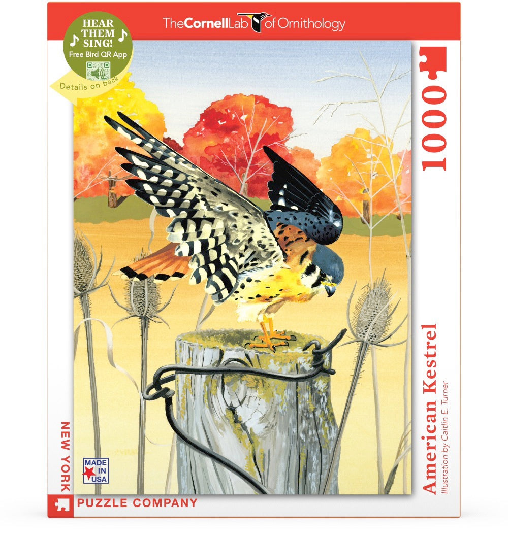 American Kestrel Puzzle - 500 Piece Bird Jigsaw Puzzle for Adults & Kids - Fun & Challenging Wildlife Puzzle for Family Game Night, Classroom Activities, and Relaxation