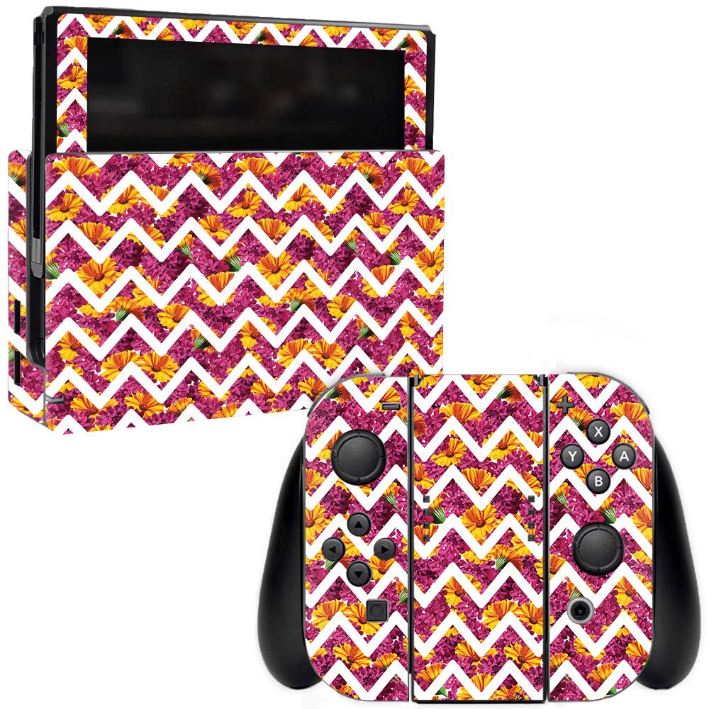 MightySkins Vinyl Decal Wrap Cover for Nintendo Switch - Chevron Summer Design | Protective & Durable Skin | Easy to Apply & Remove | Made in USA | Perfect for Gaming, Travel & Personalization