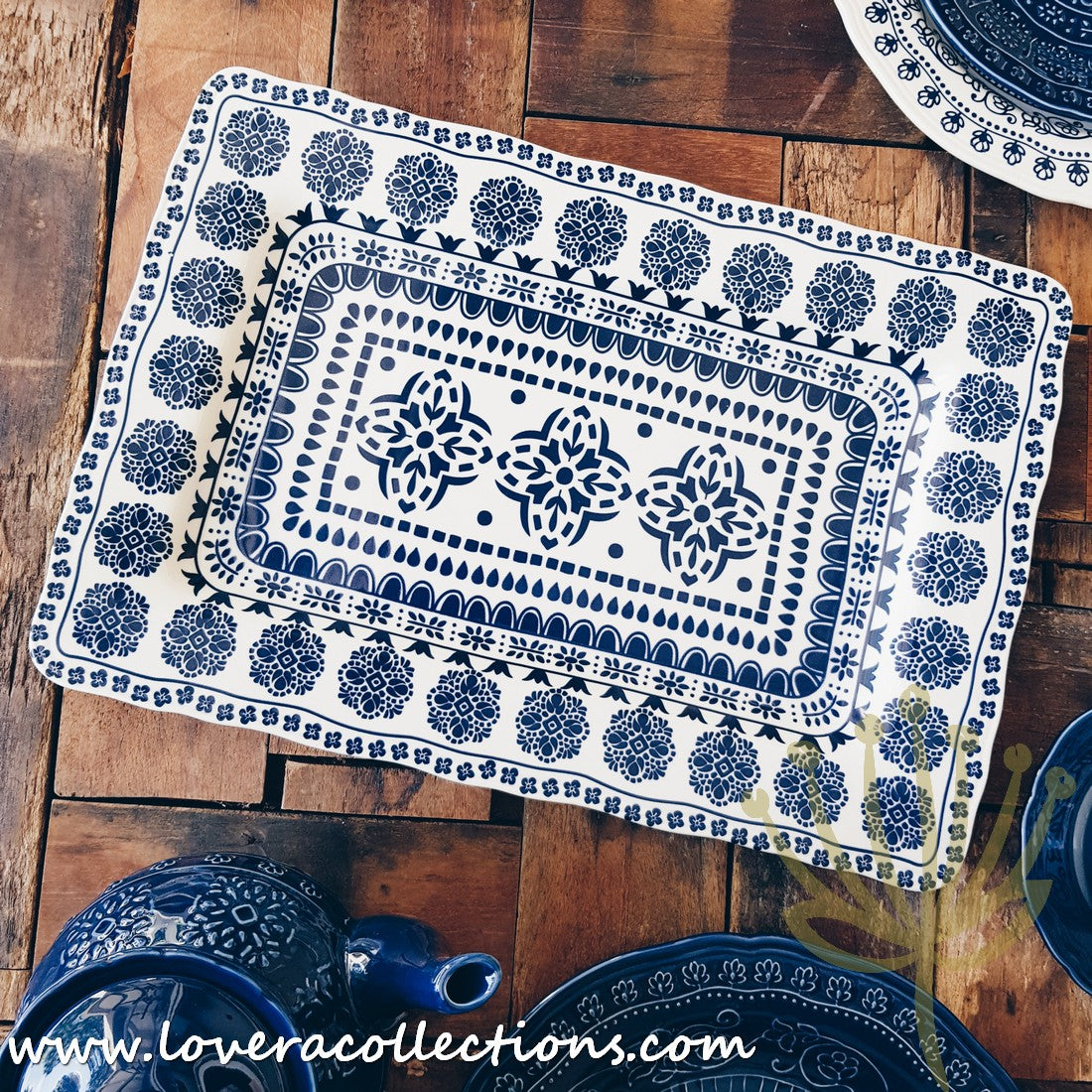 Adelaide Blue & White Dinnerware Set - Elegant Ceramic Plates, Bowls & Serving Dishes for Dining & Entertaining | Perfect for Dinner Parties, Family Meals & Special Occasions
