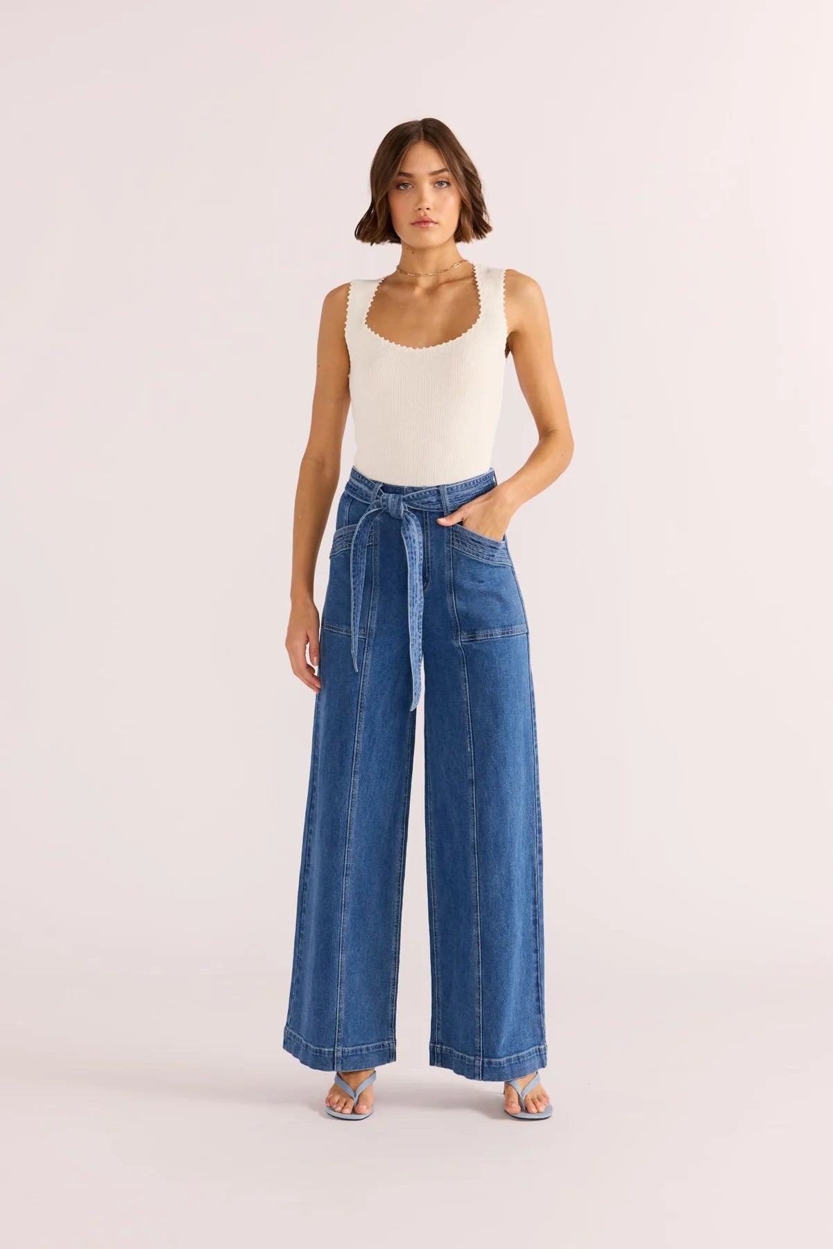 Ellis Denim Panel Jean - Women's High Waist Skinny Jeans with Stylish Panel Design | Perfect for Casual Outfits, Date Nights & Everyday Wear