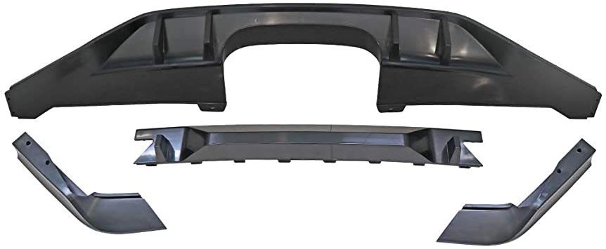 2017-2021 Honda Civic Hatchback Rear Diffuser - CTR Style Black PP Bumper Lip for 10th Gen | 5-Door Air Dam Protection | Enhances Aerodynamics & Sporty Look for Daily Driving & Car Meets