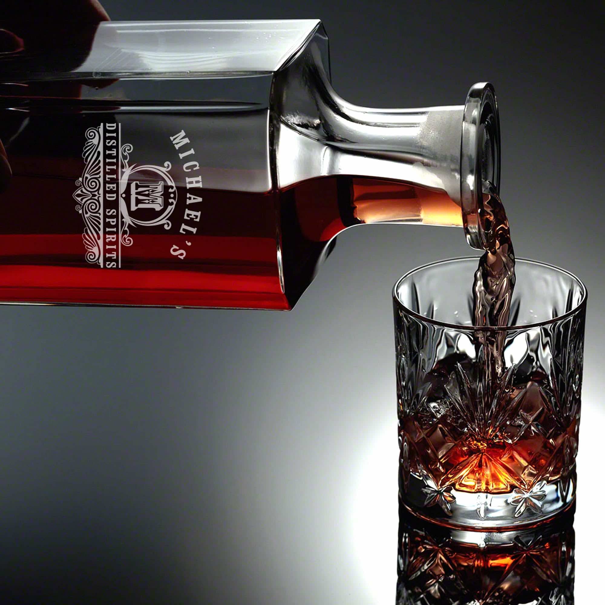 Personalized Whiskey Glass Set - 4PC 12oz Bourbon Glasses with Hand-Stitched Leather Wrap | Custom Engraved Barware for Men, Wedding Gifts & Home Entertaining