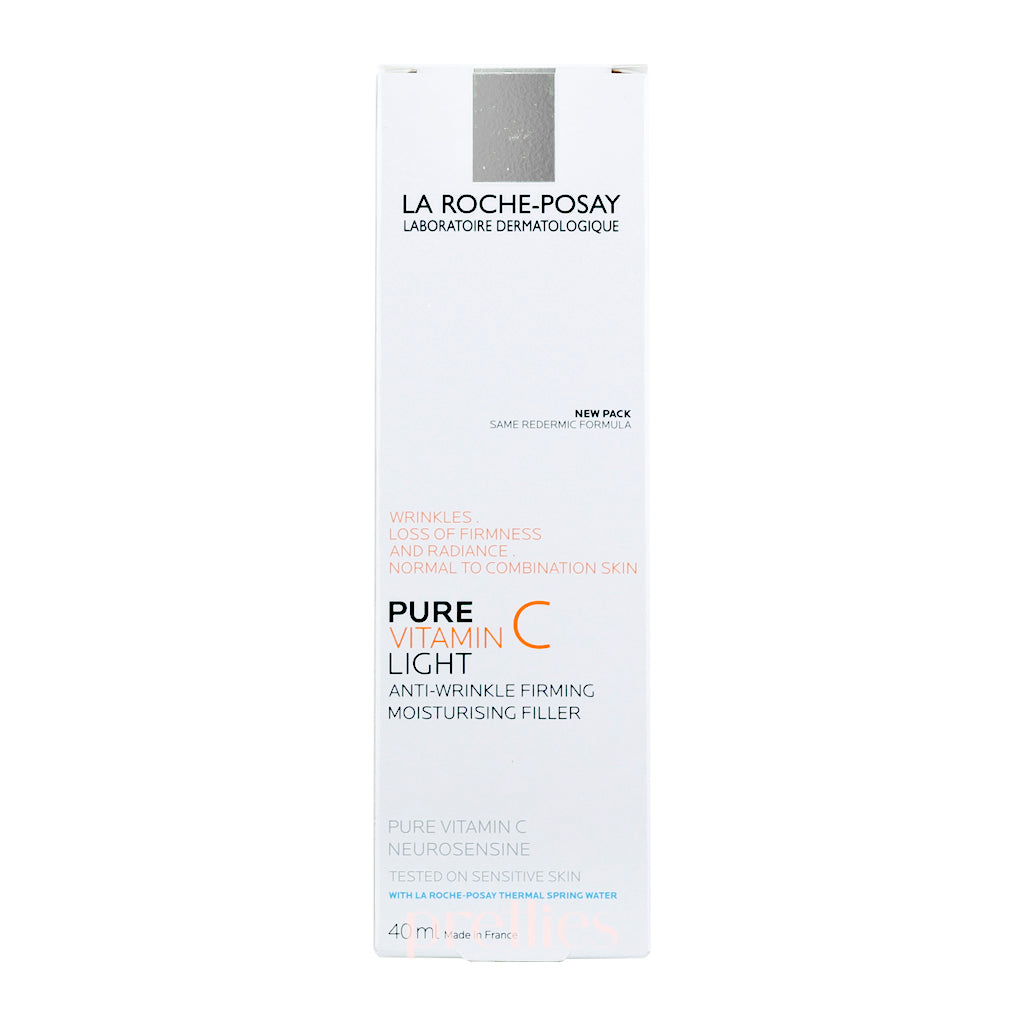 La Roche-Posay Pure Vitamin C Face Cream 40ml - Brightening Anti-Aging Moisturizer for Glowing Skin | Day & Night Use for All Skin Types