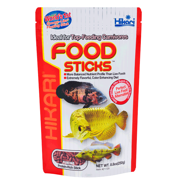 HIKARI Premium Fish Food Sticks 250g - High Protein Nutrition for Tropical & Goldfish - Ideal for Aquarium & Pond Feeding