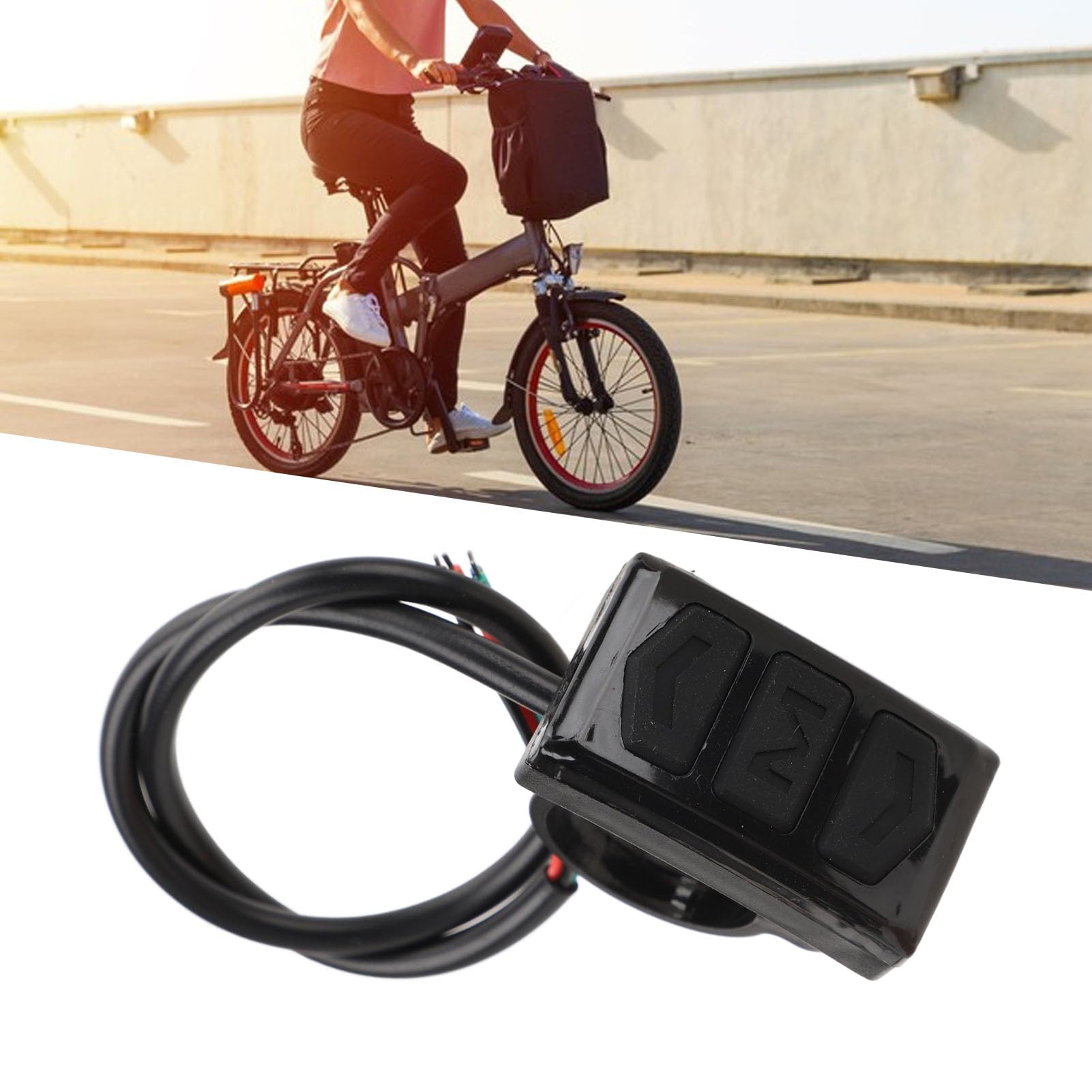 Waterproof Electric Bike Handlebar Control Switch - Ergonomic, Slip-Resistant Design for E-Bike LCD Display & Throttle - Perfect for Mountain, Commuter & Off-Road Cycling