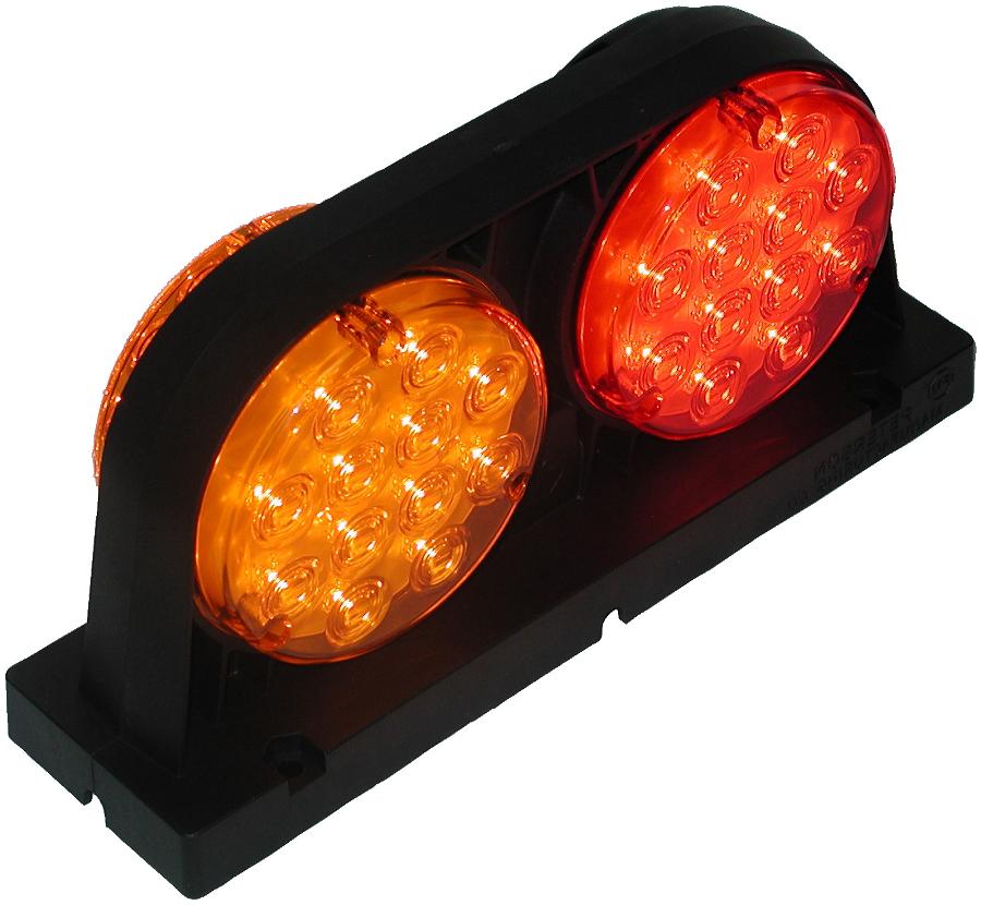 PM 318L LED Roadside Warning Light with Stripped Wires - High Visibility Agricultural Safety & Traffic Control Light for Trucks, Tractors, and Emergency Vehicles