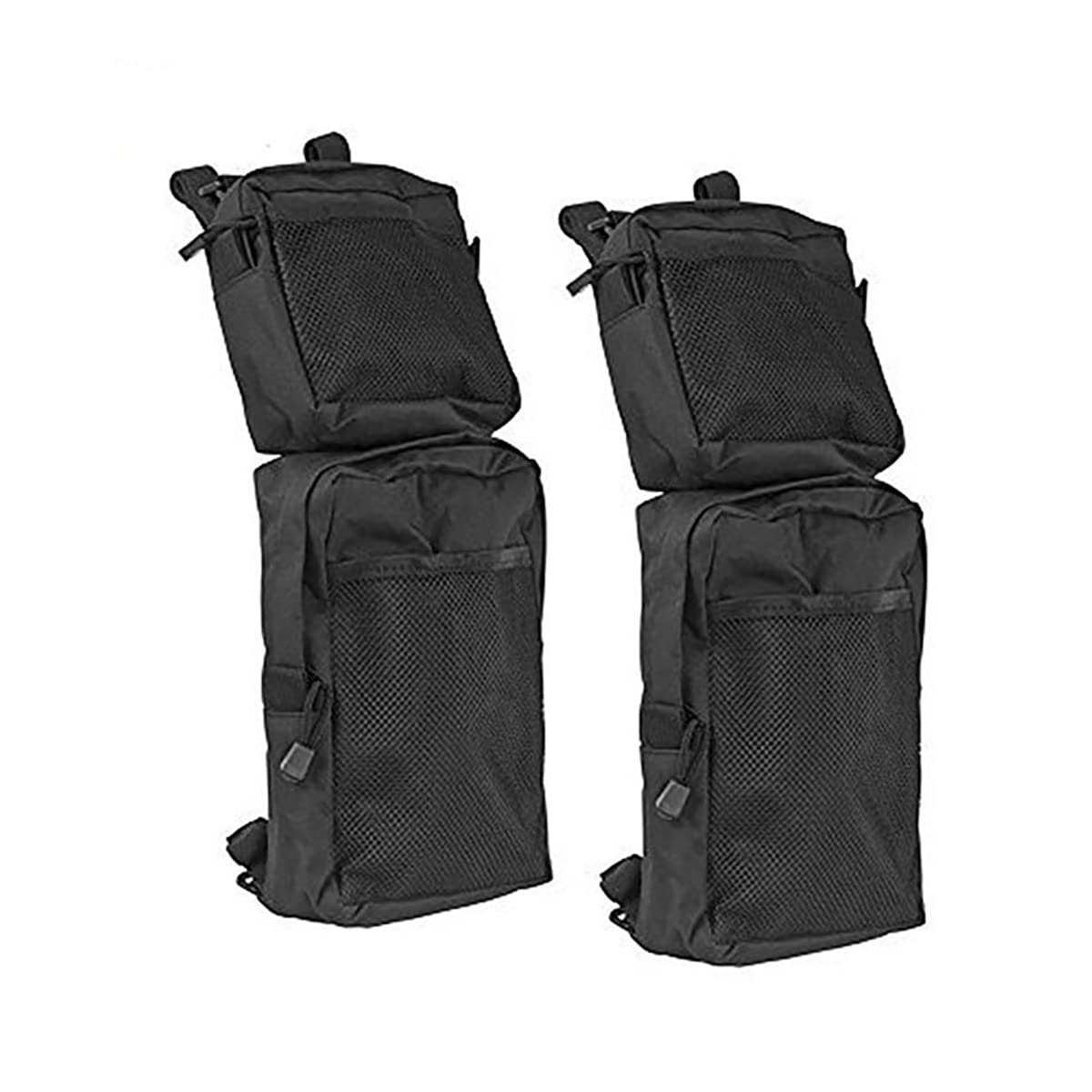 Universal ATV/UTV Fender Cargo Storage Bags - Heavy Duty Waterproof Rear Tool Bags for Dirt Bikes & Motorcycles (2 Pack, Black, 18x7x2 Inches) - Perfect for Off-Road Adventures, Camping & Outdoor Gear Storage
