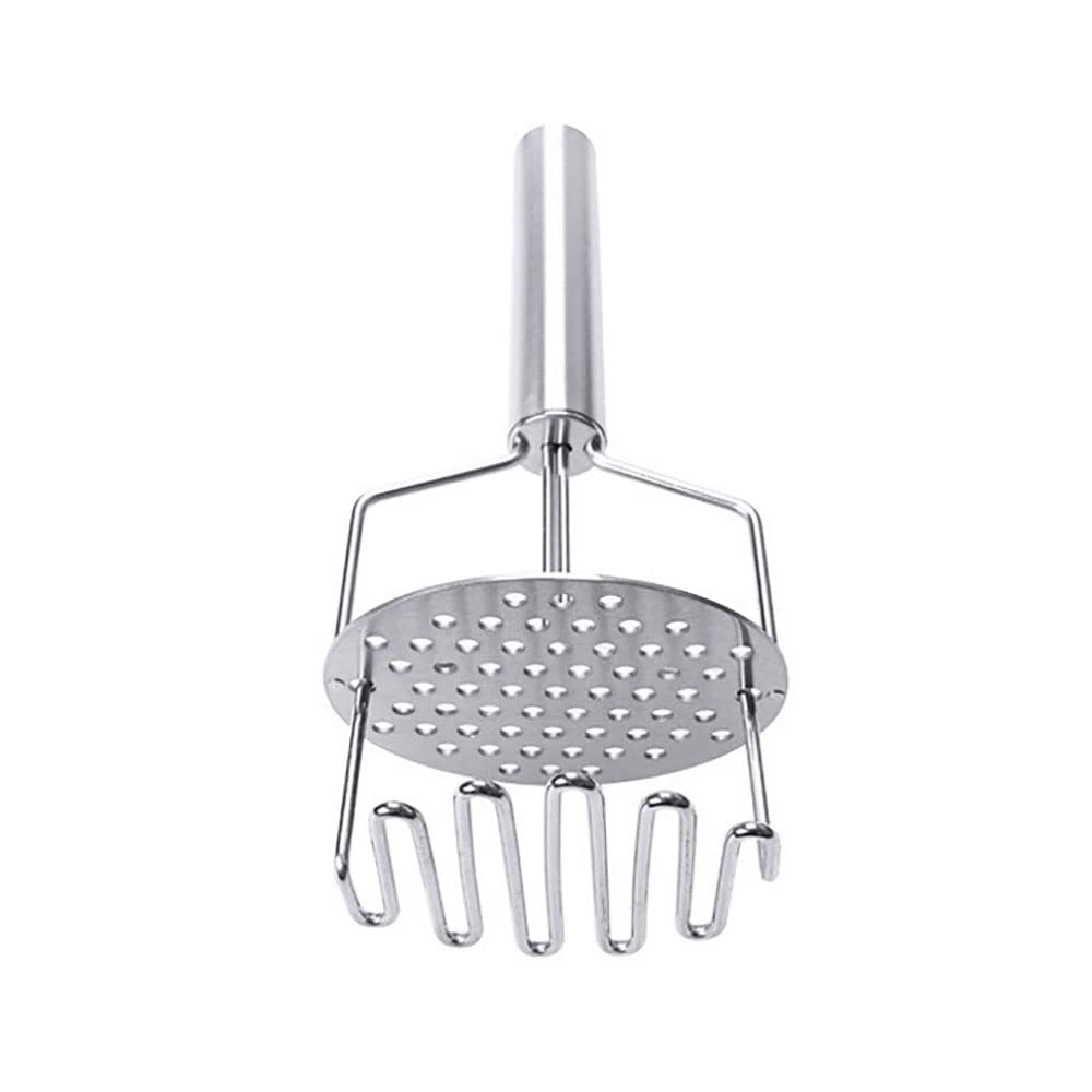 Premium Double-Layer Stainless Steel Potato Masher - Heavy Duty Kitchen Tool for Mashing Potatoes, Vegetables & Fruits - Perfect for Mashed Potatoes, Baby Food & Baking Prep