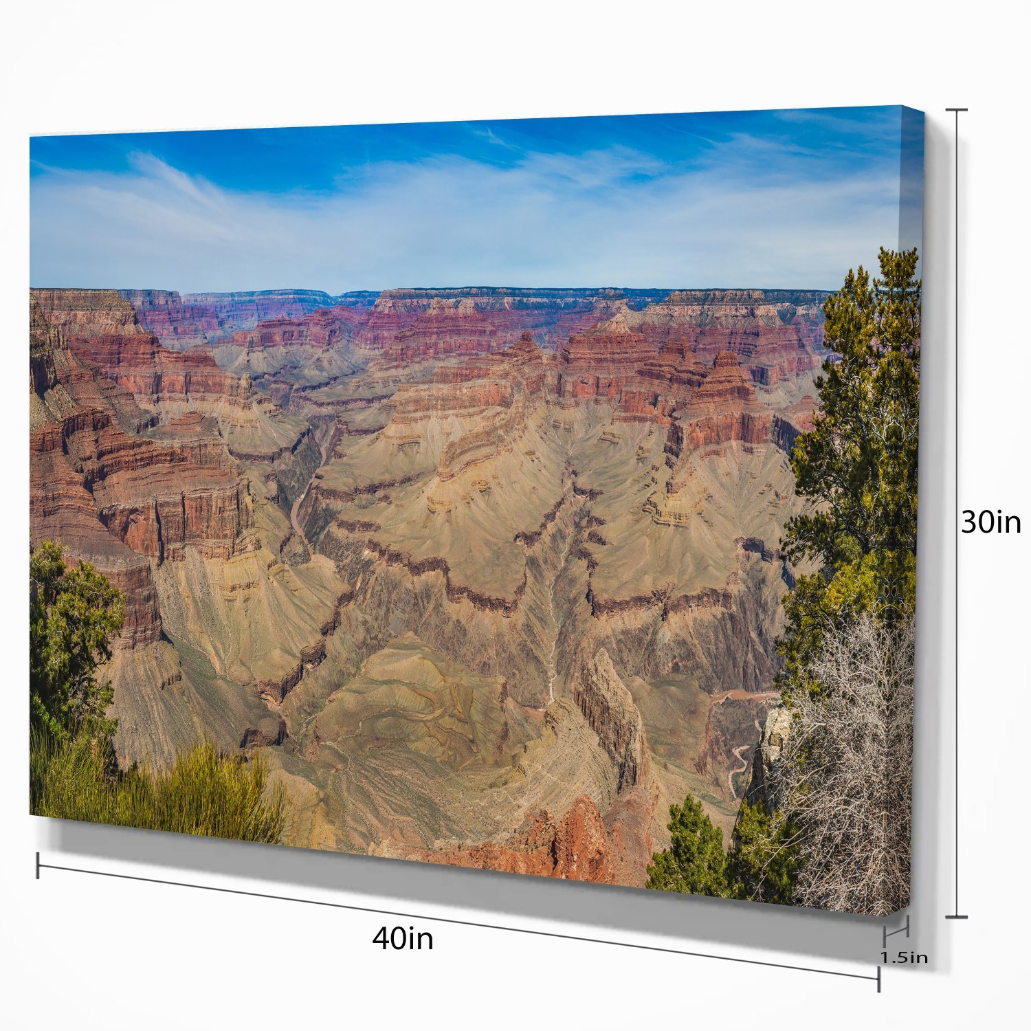 Grand Canyon National Park Canvas Wall Art - Stunning Landscape Painting for Home & Office Decor | Perfect for Living Room, Bedroom, or Office Wall Decor