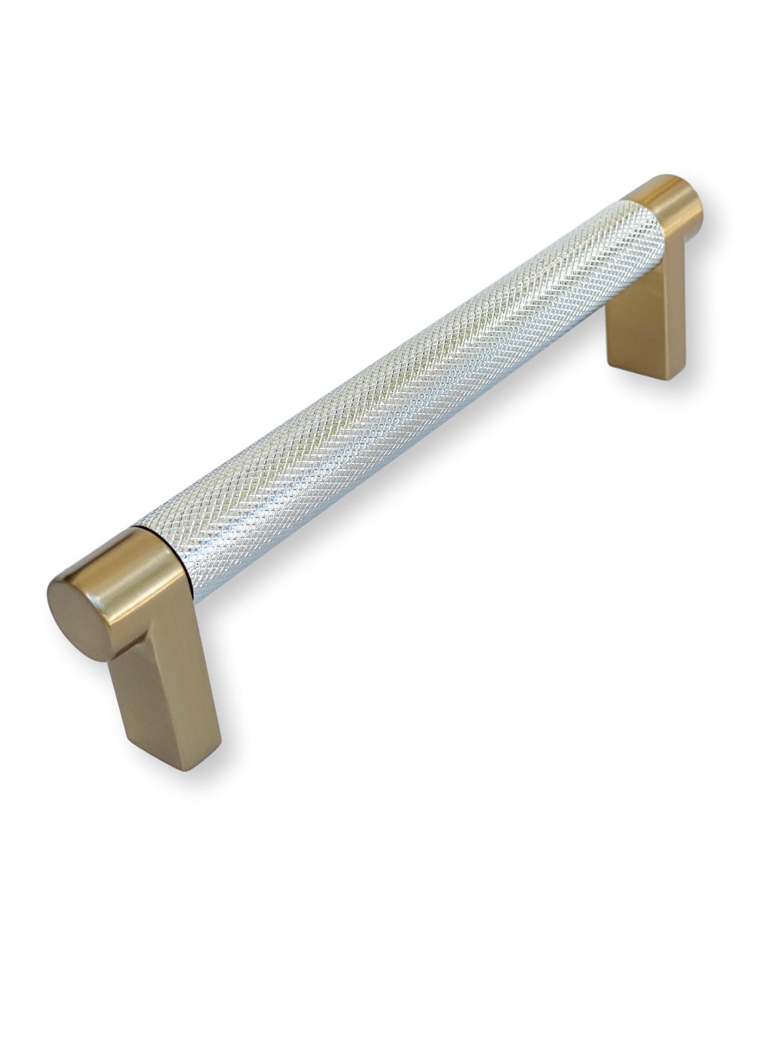 Premium Knurled Select Champagne Bronze & Nickel Drawer Pulls - Elegant Cabinet Handles for Kitchen, Bathroom & Furniture Upgrade
