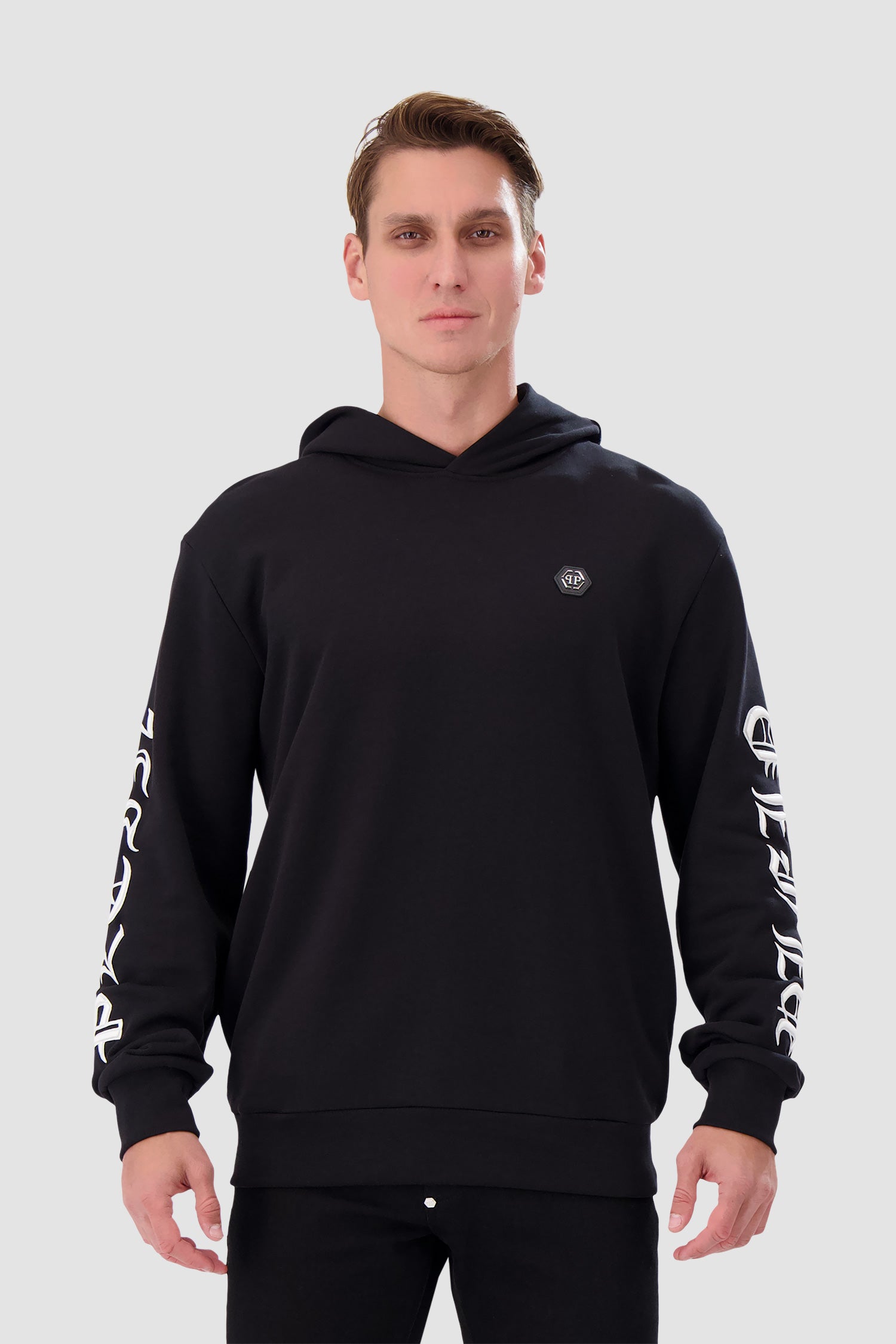 Philipp Plein Black Gothic Hoodie for Men - Stylish Gothic Streetwear for Casual Outfits & Urban Fashion