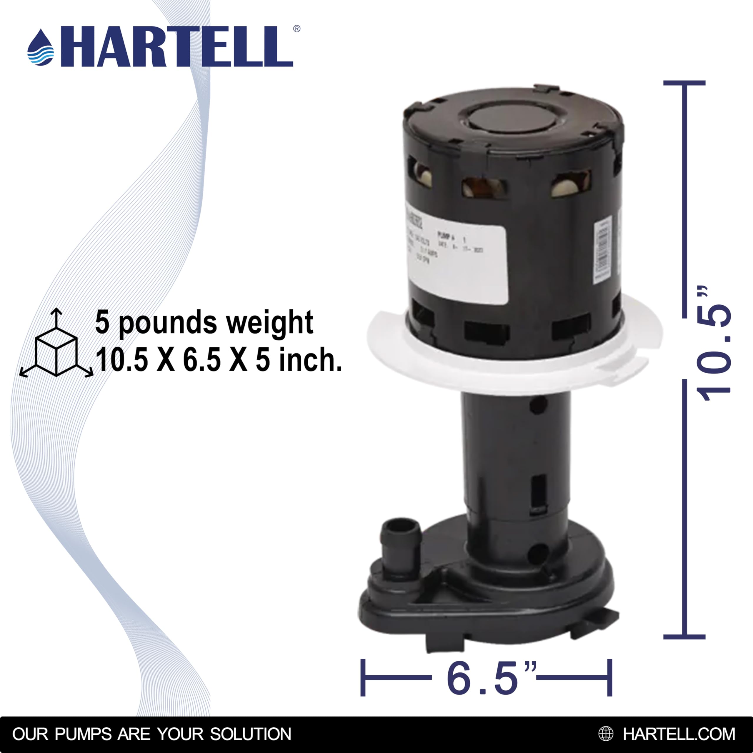 HARTELL HRIM-4-230 Replacement Ice Machine Water Pump - Compatible with GPP-5SC-4A, GPP-5SC-4C, GPP-5SC-4B, 12-2919-02, 12-2920-02, 12-2920-03 - Perfect for Commercial Ice Makers & Refrigeration Systems