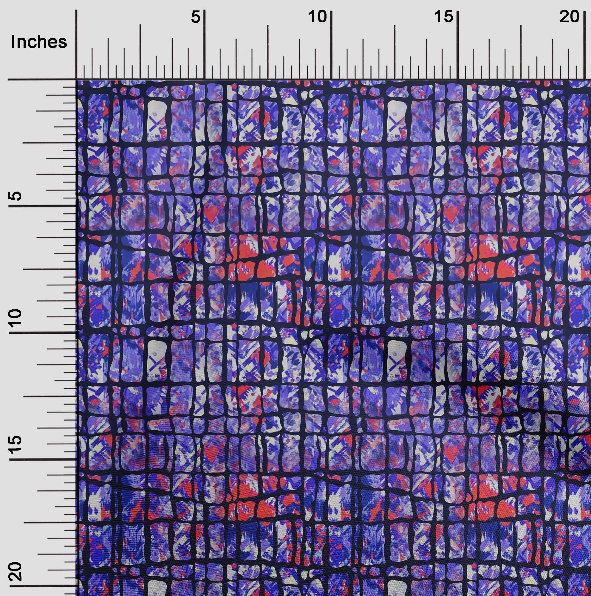oneOone Polyester Lycra Violet Abstract Print Fabric by The Yard - 56 Inch Wide Dress Material for DIY Fashion, Home Decor & Craft Projects