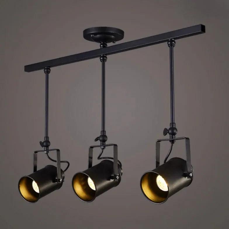 3-Light Black Metal Ceiling Fixture - Modern Industrial Pendant Lighting for Dining Room, Kitchen Island & Bedroom